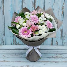 Букет цветов из:  Герберы, Альстромерии и Хризантемы #REPLACE_PRED# Магасе