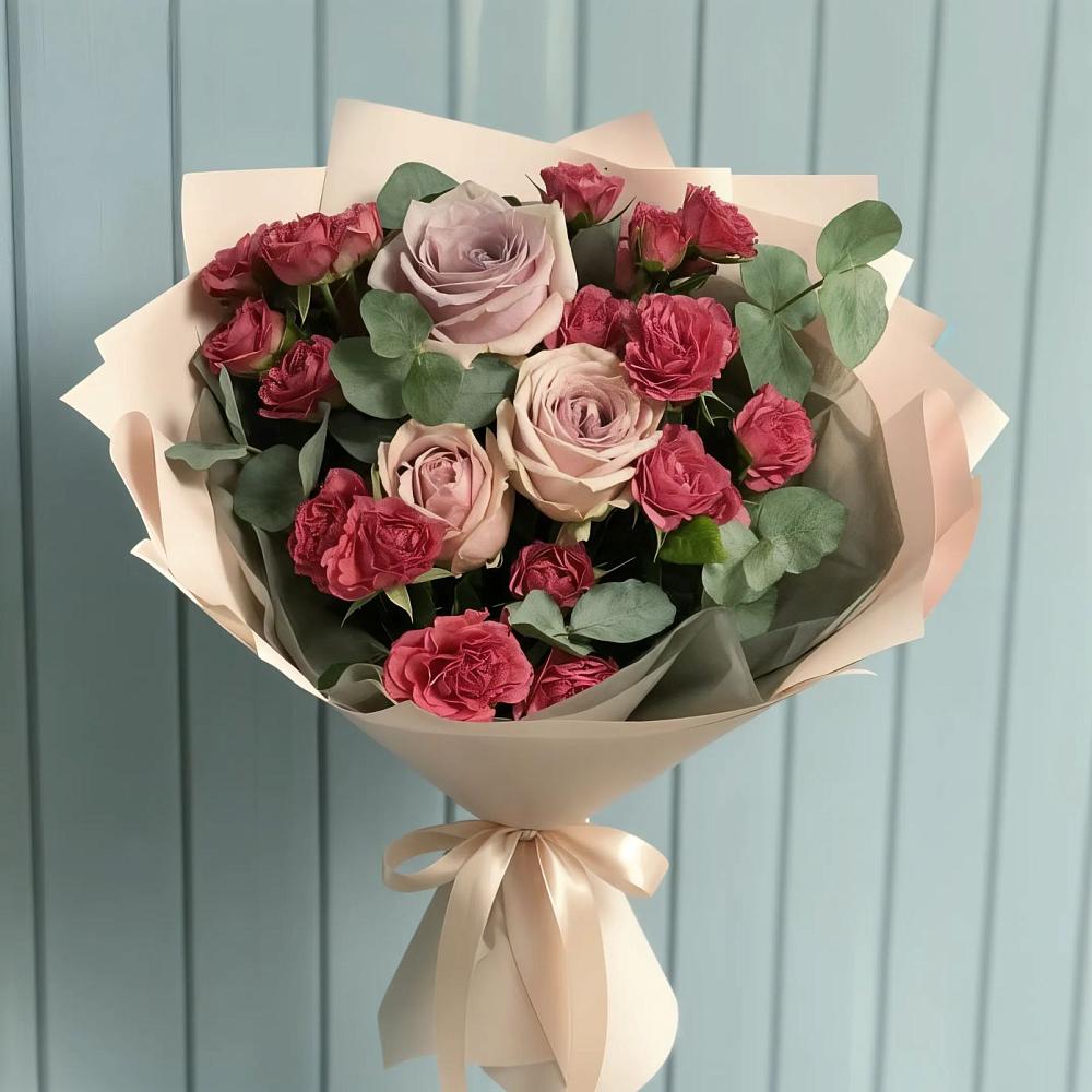 Букет цветов из: Гвоздики и Розы в Магасе