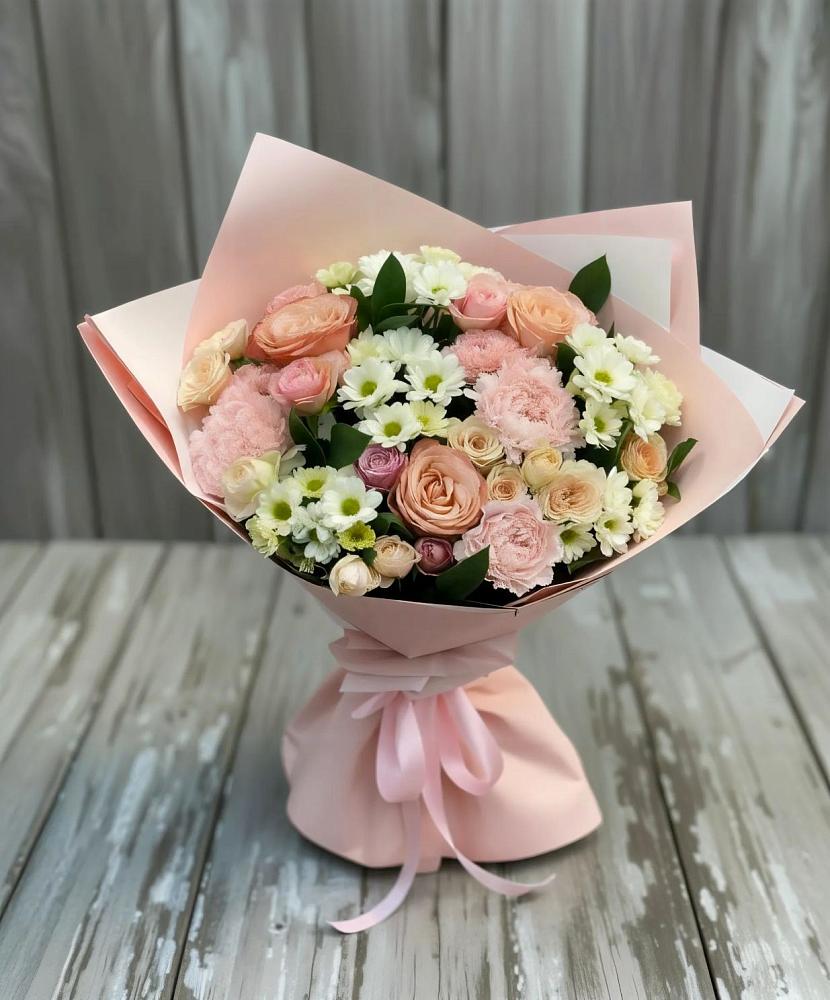 Букет цветов из: Гвоздики, Розы и Хризантемы в Магасе