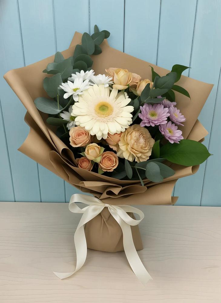 Букет цветов из: Герберы и Хризантемы в Магасе
