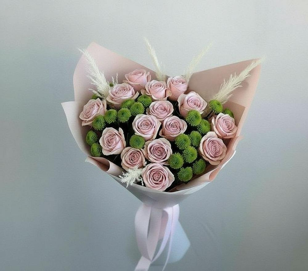 Букет цветов из: Розы и Хризантемы в Магасе