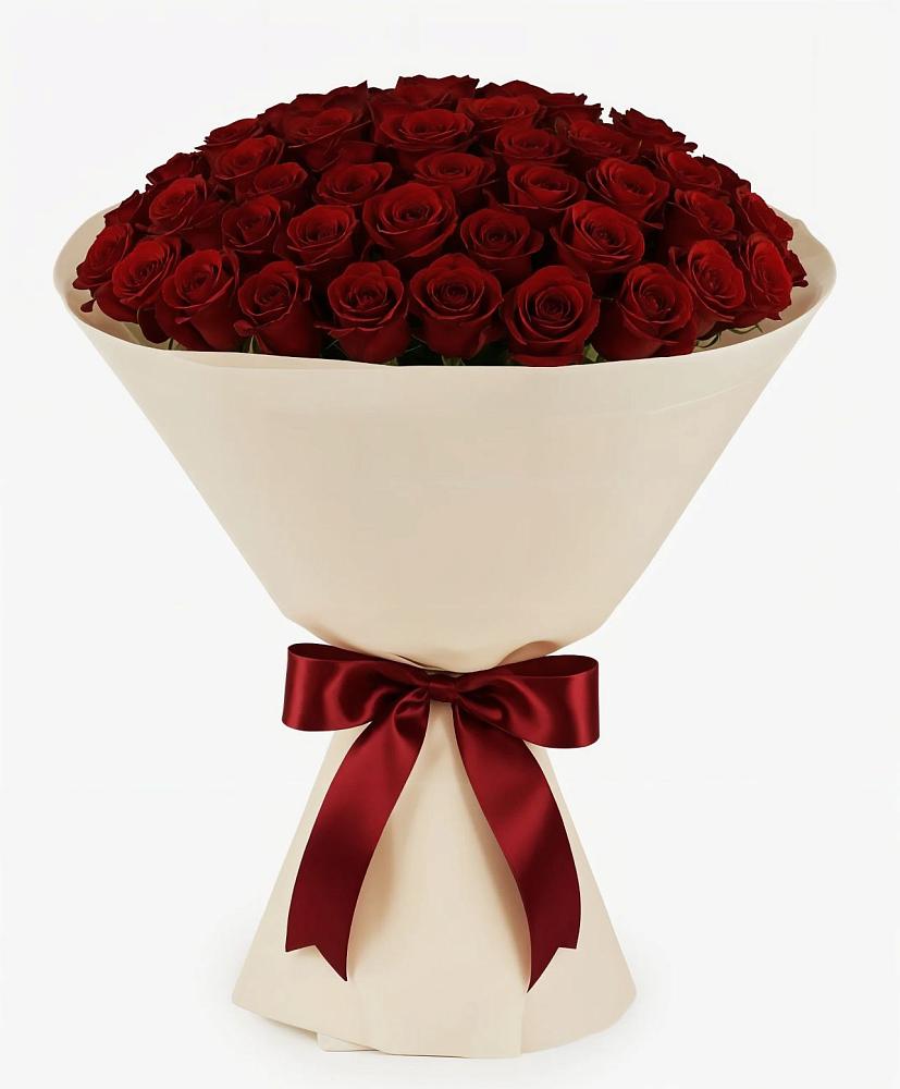 Букет 101 Бордовая роза Блэк Бакарра в Магасе